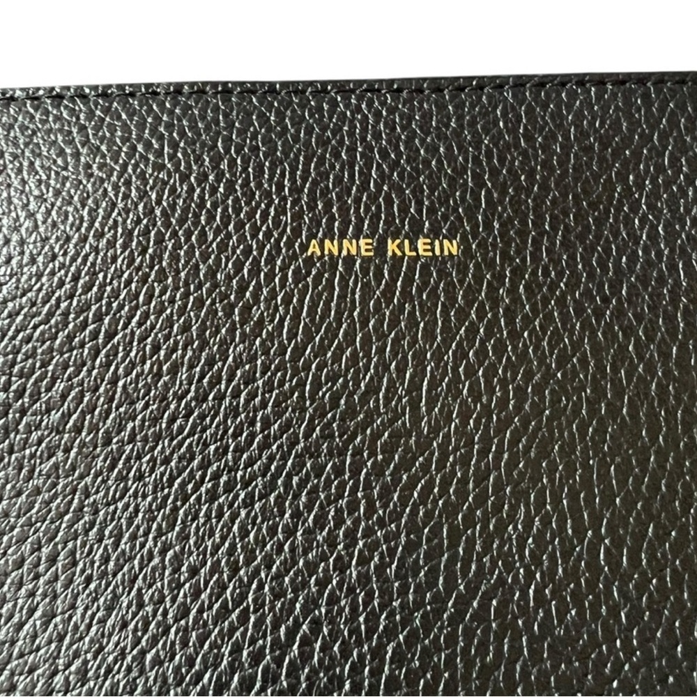 Anne Klein Black Pebbled Tote Bag - Picture 9 of 12